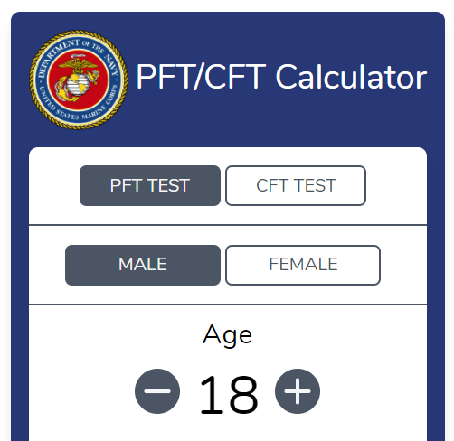 USMC PFT Score Sheet
