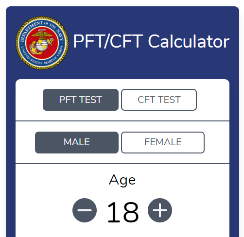 USMC PFT/CFT Calculator - Operation Military Kids